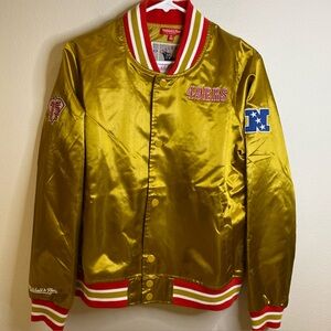 Mitchell & Ness San Francisco 49ers Gold Jacket Faithful to the Bay Woman's S
